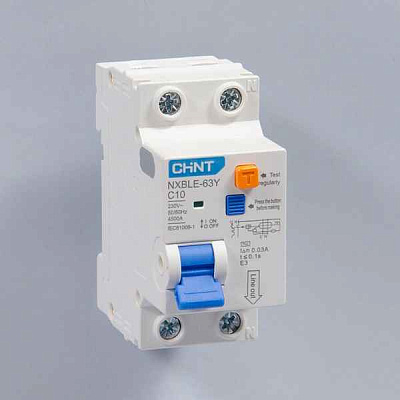 Авт.диф. 2п 16А 30мА  NXBLE-63Y 1P+N АС 4,5кА CHINT