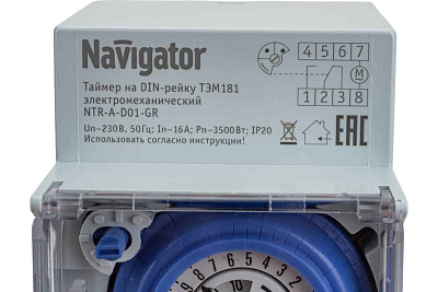 Таймер NTR-A-D01-GR на DIN-рейку электромеx. Navigator 61560