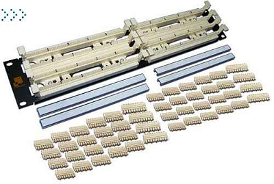 200-парный 110 кросс LANMASTER 19" 2U, блоки в комплекте