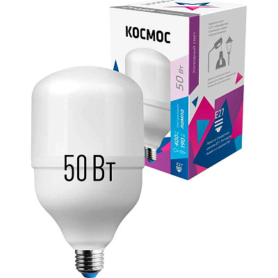 Лампа ЛЕД  E27 50Вт 6,5K HWLED 50Вт 220В E27 6500К Космос LksmHWLED50WE2765