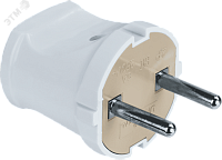 Вилка штепсел. прямая б/з белая NCA-PL01-6A-X-WH Navigator 61 358