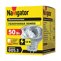 Лампа галог. рефл. 50W 12V GU5.3 2000h MR16  Navigator, 94 204