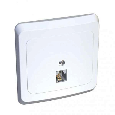 ШЭ xит Роз. с/у телеф. RJ11 (белый)(120шт) RT-4S3-B