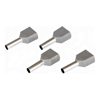 Наконечник-гильза НШвИ2  2,5-10  сер. (100 шт) (НГИ) HLT