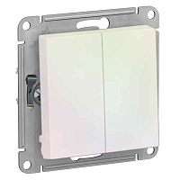 ШЭ Атлас Выкл. 2кл. с/у,  10А, (б/рамки, жемчуг) ATN000451 (10шт/уп)