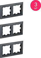 ИЭК Брайт Рамка  2-я РУ-2-БрЧ черный IEKK