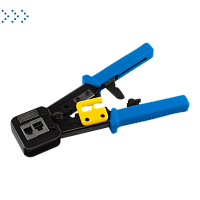 Обжимной инструмент для коннекторов типа EZ, 4P, 6P, 8P, с храповым механизмом
