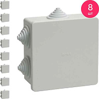 Коробка распаячная КМ41235 о/п 85x85x45 (6вводов) IP44 ИЭК