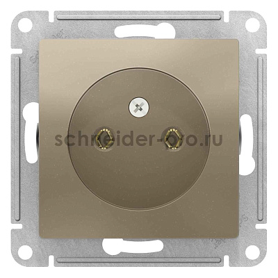 ШЭ Атлас Роз. 1-я с/у без/з, 16А, (б/рамки, шампань) ATN000541 (10шт/уп)