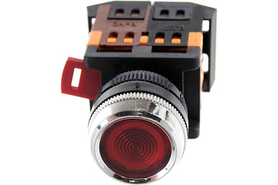 Кнопка ABLFS-22 прозрачн. 240В d22мм неон 1з+1р ИЭК