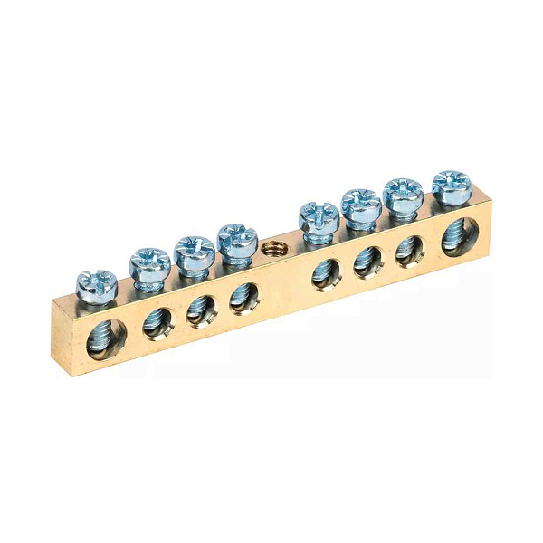 Шина нулевая "N" 6x9мм   8/1(8 групп/крепеж по центру) (ИЭК)