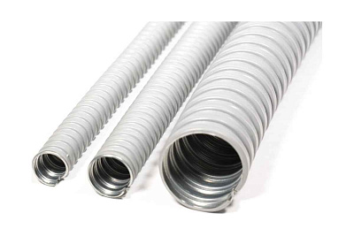 Металлорукав в ПВХ изоляции МРПИ нг  18  (50 м/уп.) серый ГОФРОМАТИК