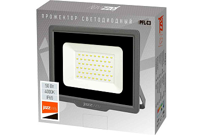 Прож.ЛЕД  50Вт 4К СДО PFL- C3  50w (compact) 4000K IP65  Jazzway