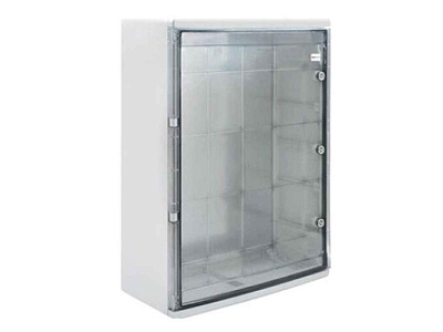 Щит навесной 700X500X250мм (ВхШхГ) с монт. панелью 645X435мм (ВхШ), с комплектом крепления на стену, дверь прозрачная, IP65, поликарбонат