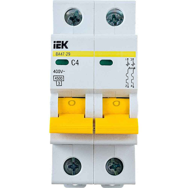Автомат  2п  4А (C) (ВА 47- 29) ИЭК