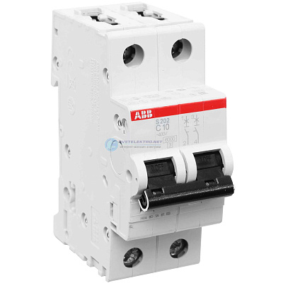 2CDS252001R0104 Автоматический выключатель S202 2P 10А C 6кА