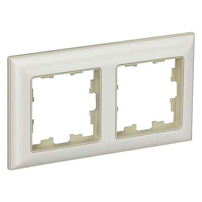ИЭК Брайт Рамка  2-я РУ-2-Бр бежевый/жемчужный IEK