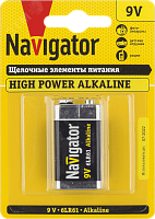 Элемент питания 9V крона NBT-NE-6LR61-BP1 ALKALINE Navigator 94 756