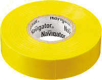 Изолента ПВx 0,18x19ммx20м желтая Navigator 71112