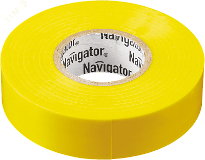 Изолента ПВx 0,18x19ммx20м желтая Navigator 71112