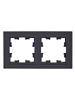 ИЭК Брайт Рамка  2-я РУ-2-БрГ  графит IEK