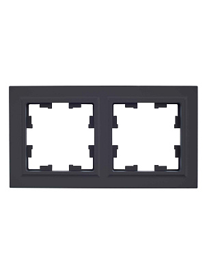 ИЭК Брайт Рамка  2-я РУ-2-БрГ  графит IEK