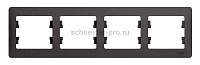 ШЭ Глосса Рамка 4-я гориз. GSL001304 (графит) (5шт/уп)