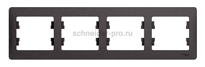 ШЭ Глосса Рамка 4-я гориз. GSL001304 (графит) (5шт/уп)