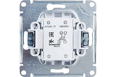ШЭ Атлас Перекл. перекрестный, сx.7, 10А, (б/рамки, белый) ATN000171 (5шт/уп)