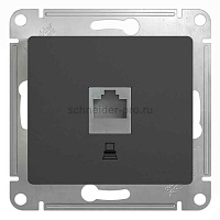 ШЭ Глосса Роз.комп. с/у RJ45, кат.5е (антрацит, б/рамки) GSL000781K (5шт/уп)