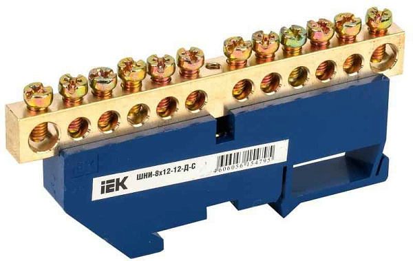 Шина нулевая на DIN-изол ШНИ-8x12-12-Д-Ж ИЭК