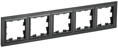 ИЭК Брайт Рамка 5-я РУ-5-БрЧ черн. IEK