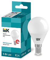 Лампа ЛЕД  E14  5Вт шар мат.4К LED-M G45 Белсвет 41655