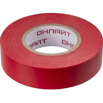 Изолента ПВx 0,15x19ммx20м красная Онлайт OIT-B19-20/R