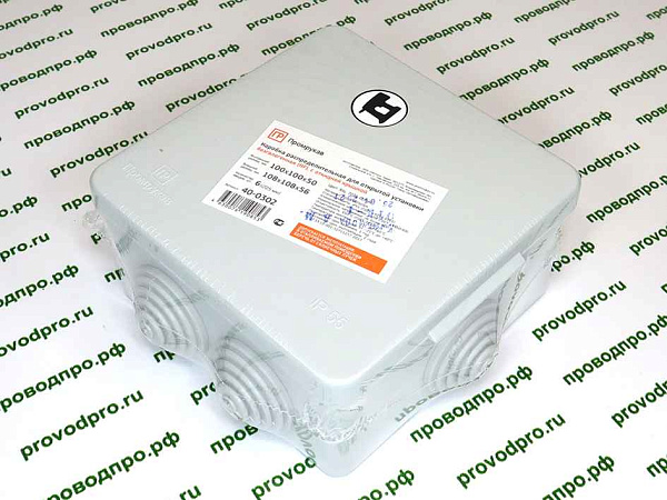 Коробка расп. о/п 100x100x50  IP66 2-комп. атм.стойкая прямой монтаж серая HEGEL  КР2404 (85шт/уп)