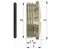 Заглушка латунная с плоским шлицем ЗР1-ЛР-PG11 IP66/IP67/IP68 ГОФРОМАТИК