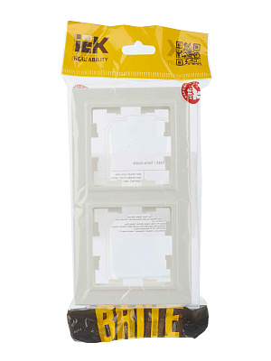 ИЭК Брайт Рамка  2-я РУ-2-БрБ белый IEK