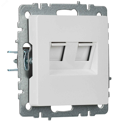 ИЭК Брайт Роз. комп. 2-ая .5E RJ45 РК10-2-БрБ белый IEK