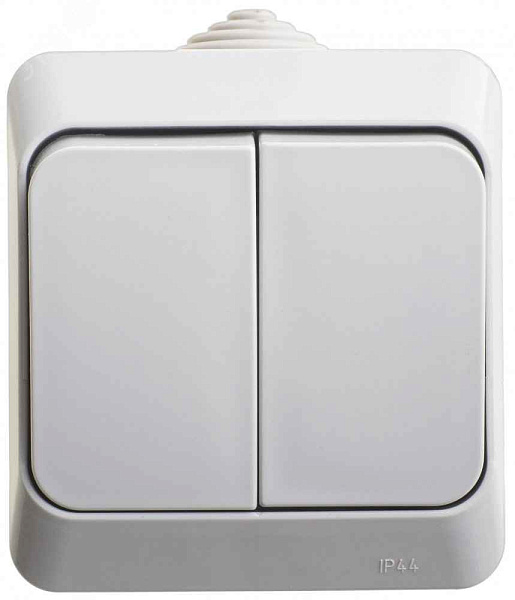 ШЭ Этюд Выкл. о/у 2кл. IP44 (серый) (250В, 10Аx) BA10-042C