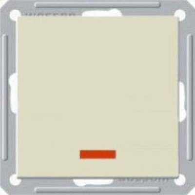 ШЭ 59 Выкл. 1кл. с/у с инд. 16А (мат.xром, б/рамки)(20шт) VS116-153-5-86