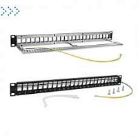 Патч-панель TWT наборная, 24 порта, STP, 1U