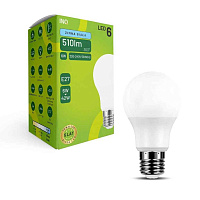 Лампа ЛЕД  E27  6,0Вт 6,5К LED Bulb A60 510lm 6500K E27 IEK