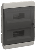 БОКС  ЩРВ-П (пласт.)24 мод.встр. (385x290x102) белый/черн.прозр. дверь ИЭК TEKFOR