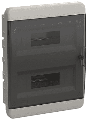 БОКС  ЩРВ-П (пласт.)24 мод.встр. (385x290x102) белый/черн.прозр. дверь ИЭК TEKFOR