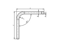 Поворот 90 градусов из оцинкованной стали 50х1,2 мм ГОФРОМАТИК