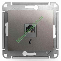 ШЭ Глосса Роз.телеф. с/у RJ11 (платина, б/рамки) GSL001281T (10шт/уп)