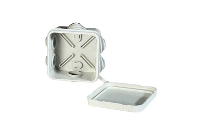 Коробка расп. о/п  85x85x40  IP55 6вводов с крыш. HEGEL  КР2603   (147шт/уп)