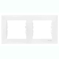 ШЭ Седна Рамка 2-я гориз. SDN5800321 (белый) (25шт/уп)