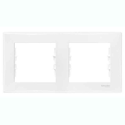 ШЭ Седна Рамка 2-я гориз. SDN5800321 (белый) (25шт/уп)