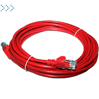 Патч-корд LANMASTER UTP кат.5Е, с заливными колпачками, 3.0 м, красный